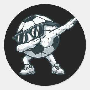 Sticker Rond Football Byll Dab Mignon Joueur De Foot Enfant Gar