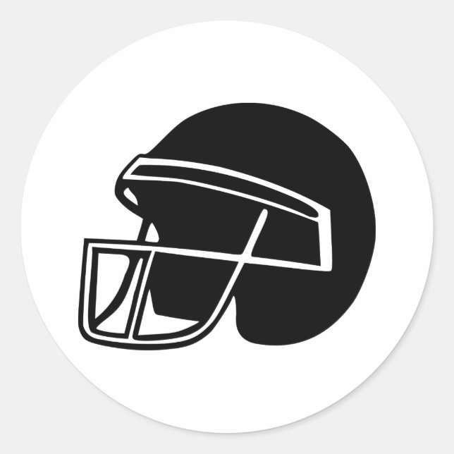 Sticker Rond Football - Casque (Devant)