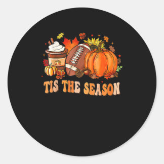Sticker Rond Football citrouille Épice C'Est La Saison