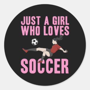 Sticker Rond Football Cool Pour Femmes Filles Maman Joueuse De