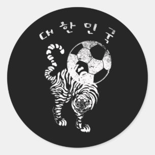Sticker Rond Football coréen pour l'équipe rouge mondiale