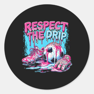 Sticker Rond Football Crème Glacée Paillettes Thème Jeunesse Re