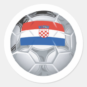 Sticker Rond Football Croatie