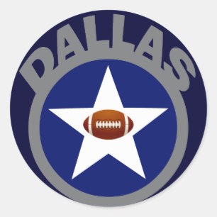 STICKER ROND FOOTBALL DALLAS