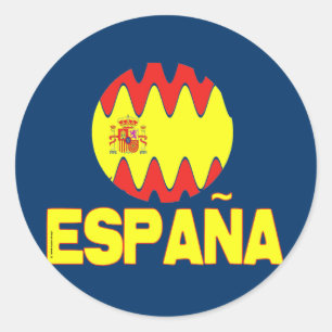 Sticker Rond Football de Furia Roja de La d'Espana Espagne