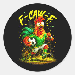 Sticker Rond Football de poulet