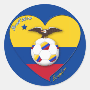 Sticker Rond Football d'ÉQUATEUR. Ecuadorian National Team