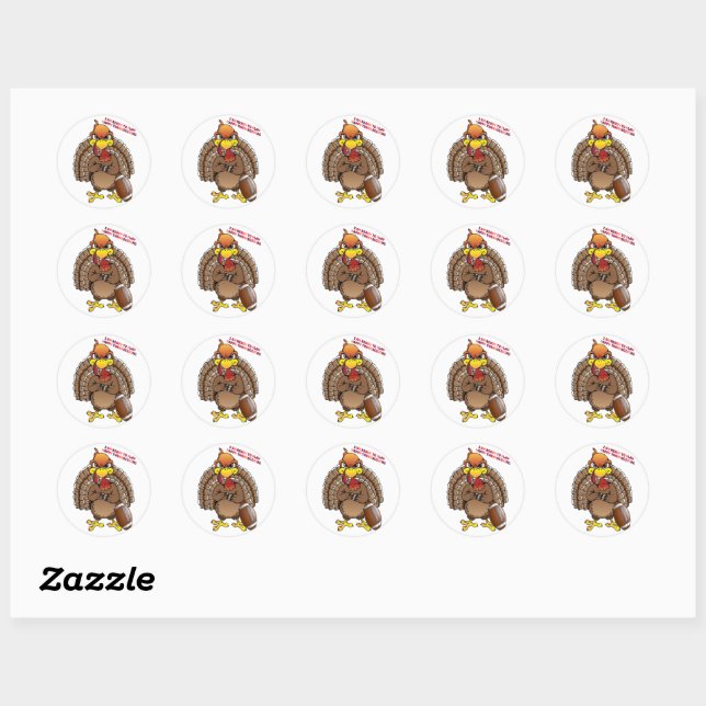 Sticker Rond Football Dinde (Feuille)