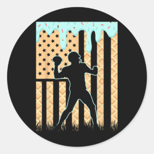 Sticker Rond Football Driys Driving Ice Cream Football Ame