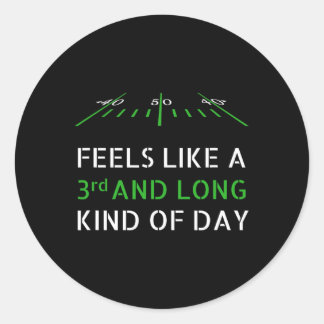 Sticker Rond Football Drôle - Sens Comme 3ème Et Long Type De D