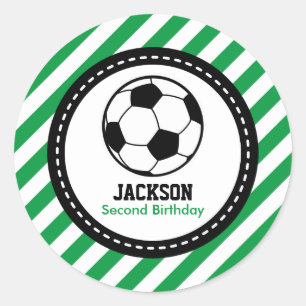 Sticker Rond Football Football Baby shower d'anniversaire