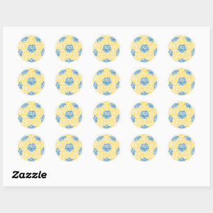 Sticker Rond Football Football Football Mot Art