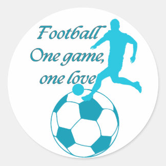 Sticker Rond Football joli jeu