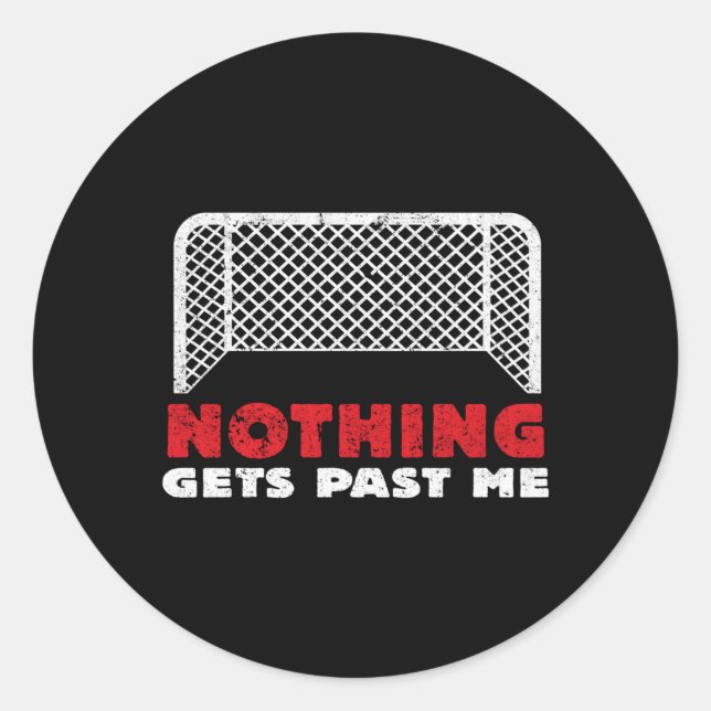 Sticker Rond Football Joueur de gardien Athlète équipe de motiv (Devant)