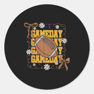 Sticker Rond Football Jour de Match Saison Football Maman Fille