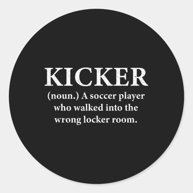 Sticker Rond Football Kicking Kicker Définition Football Kicker (Devant)