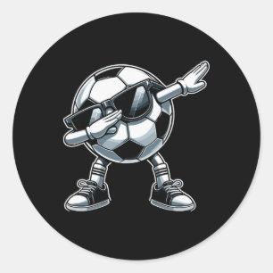 Sticker Rond Football Ll Dabbing Drôle Joueur de Football