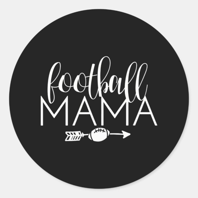 Sticker Rond Football Mama Fier Sport Maman Jour de jeu (Devant)