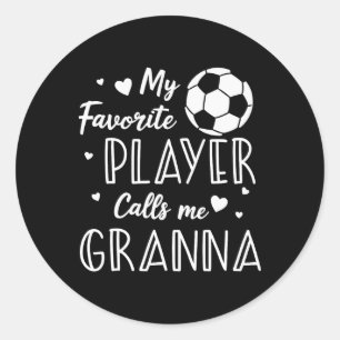 Sticker Rond Football Mon Joueur Favori M'appelle Granna