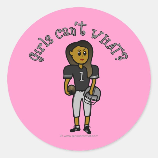 Sticker Rond Football noir foncé (Devant)