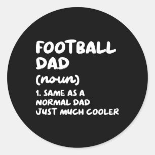 Sticker Rond Football Papa Définition Drôle