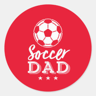Sticker Rond Football Papa Fier Père du joueur de football