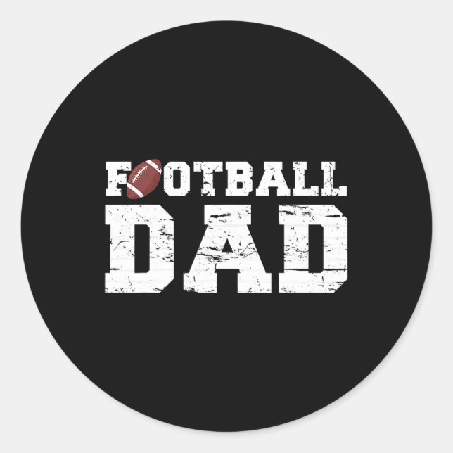 Sticker Rond Football Papa Graphic Fier Football Papa (Devant)