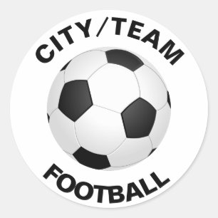 Sticker Rond Football personnalisable