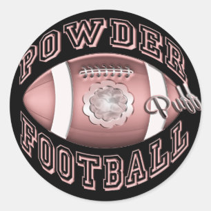 Sticker Rond Football pouf en poudre