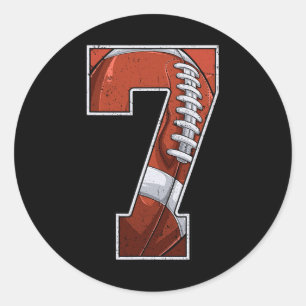 Sticker Rond Football Septième 7e Anniversaire Garçon 7 Sept An