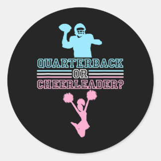 Sticker Rond Football Sexe Révéler Quarterback Ou Pom-pom girl