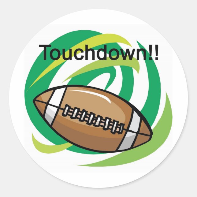 Sticker Rond Football, Touchdown (Devant)