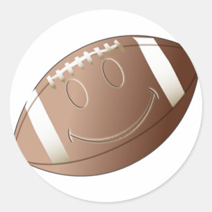 STICKER ROND FOOTBALL VISAGE