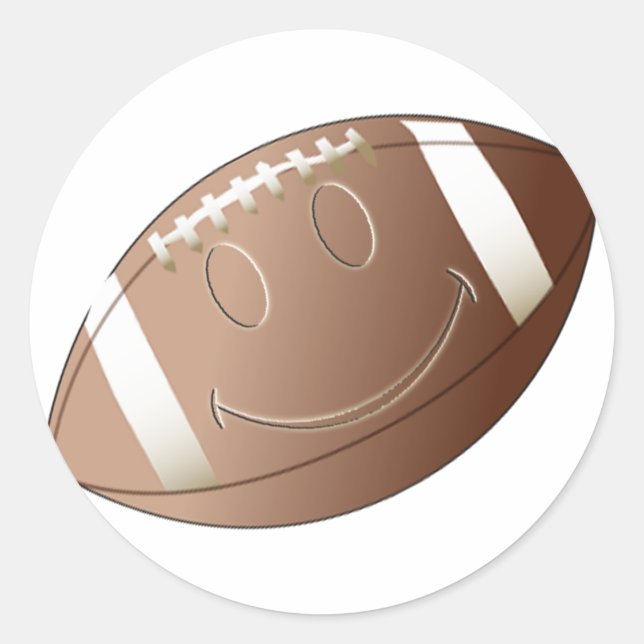STICKER ROND FOOTBALL VISAGE (Devant)