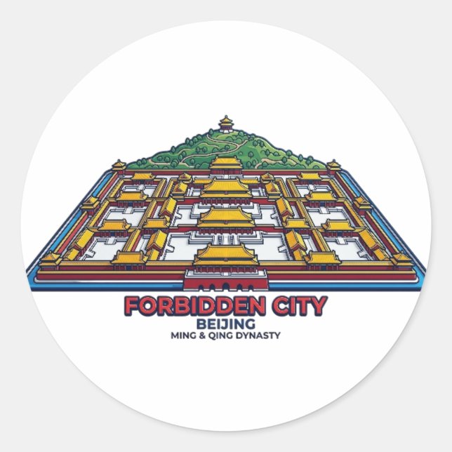STICKER ROND FORBIDDEN CITY (Devant)