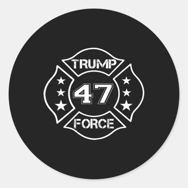 Sticker Rond Force 47 Ultra Maga Plus Que Jamais Ne Céder (Devant)