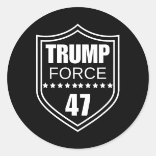 Sticker Rond Force 47 Ultra Maga Plus Que Jamais Ne Céder