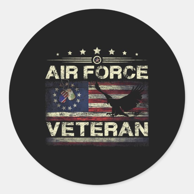 Sticker Rond Force aérienne des États-Unis - Drapeau américain  (Devant)