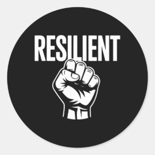 Sticker Rond Force mentale résiliente Estime de soi Motivation
