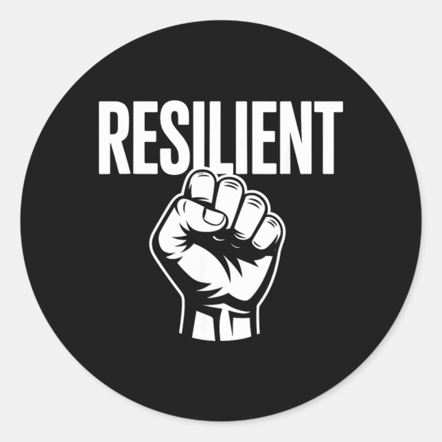 Sticker Rond Force mentale résiliente Estime de soi Motivation (Devant)