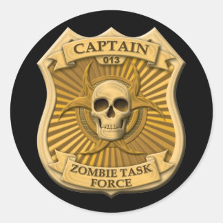 Sticker Rond Force opérationnelle Zombie - Insigne de capitaine
