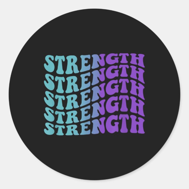 Sticker Rond Force, sensibilisation à la santé mentale (Devant)