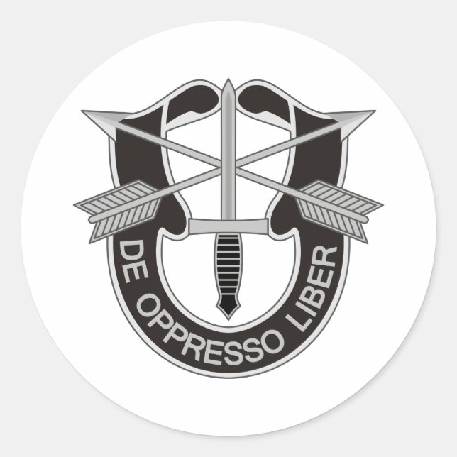 Sticker Rond Forces spéciales SF De Oppresso Liber (Devant)