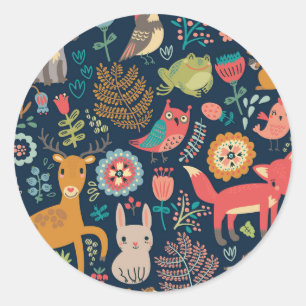 Sticker Rond Forest Friends