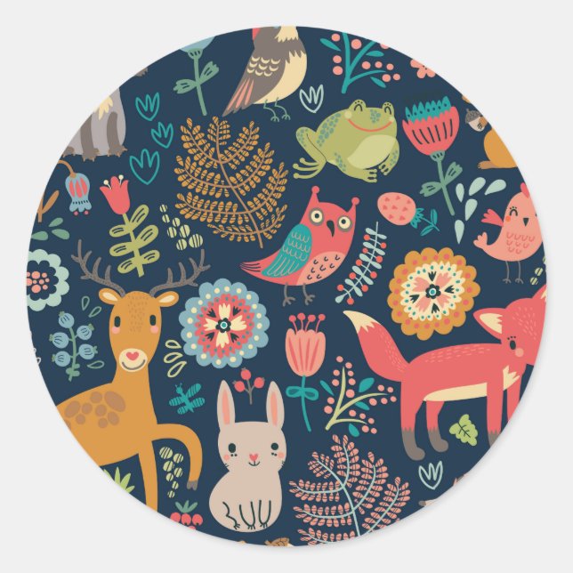 Sticker Rond Forest Friends (Devant)