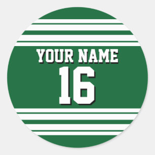 Sticker Rond Forest Green White Team