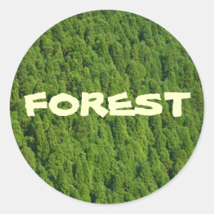 Sticker Rond Forêt
