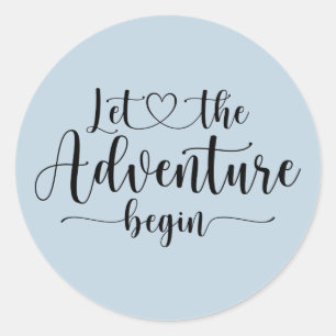 Sticker Rond Forêt Aventure Montagnes Baby shower Classic Rou