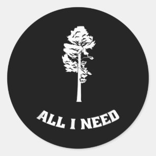 Sticker Rond Forêt d'arbres Nature randonnée De l'environnement
