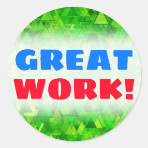 Sticker Rond "Forêt" d'autocollant vert de motif de formes de